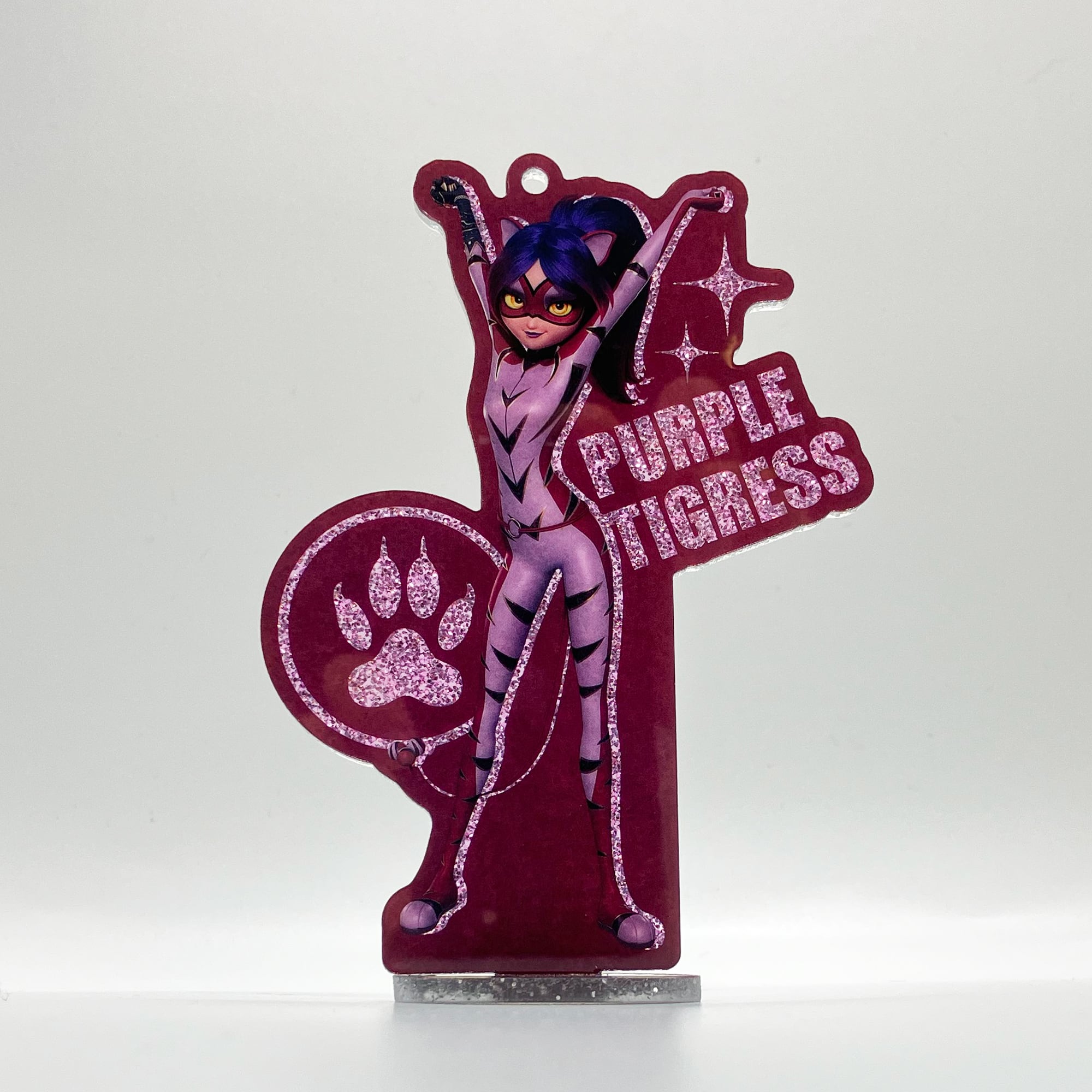 アクリルスタンドキーホルダー パープルタイガレス アクリルスタンドキーホルダー パープルタイガレス