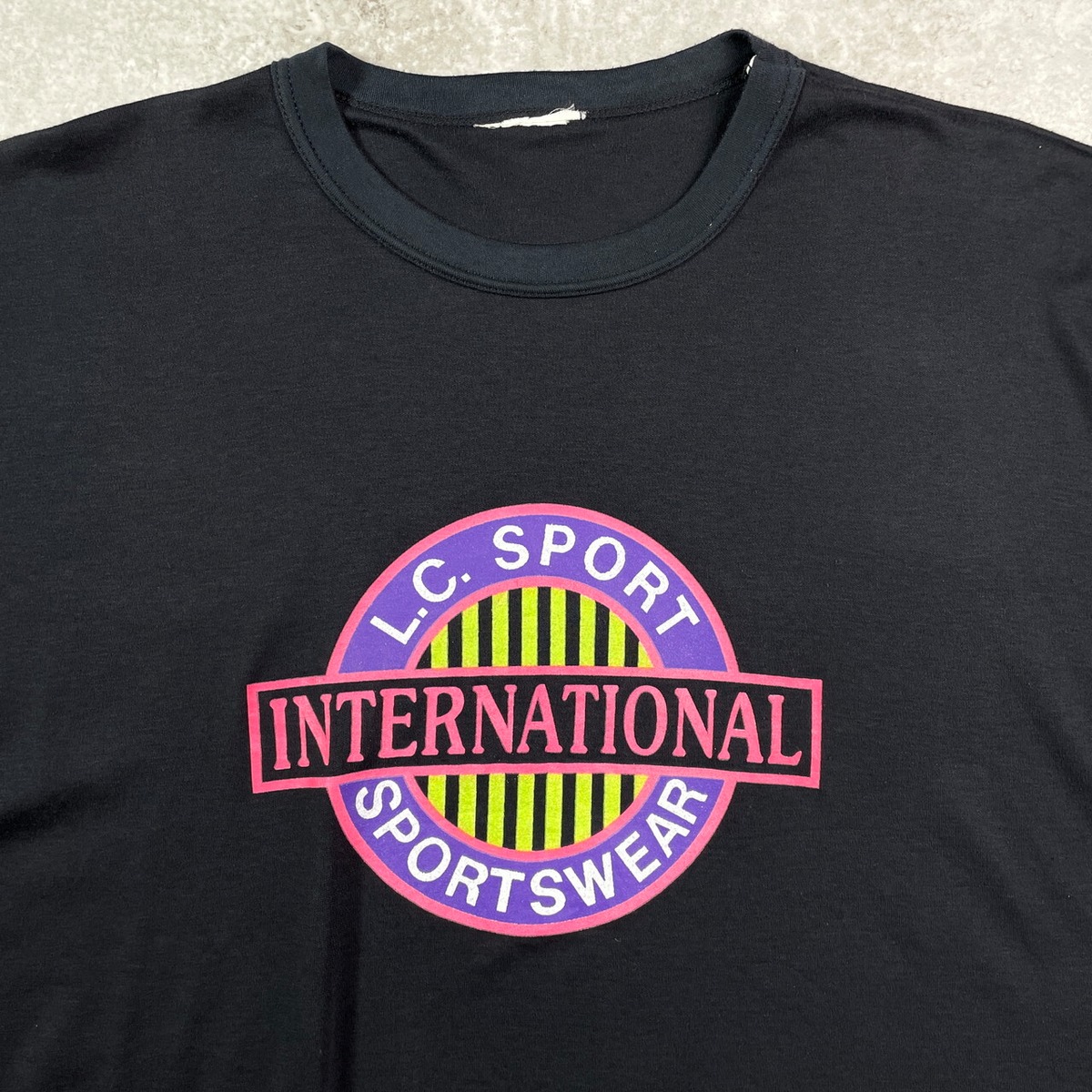 90年代 L.C.SPORT ブランドロゴ プリントTシャツ メンズL-XL相当 古着 