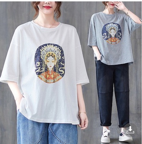 【春夏新作】ファッションＴシャツ♪グレー/ブラック/ホワイト3色展開◆#secmhf-259857