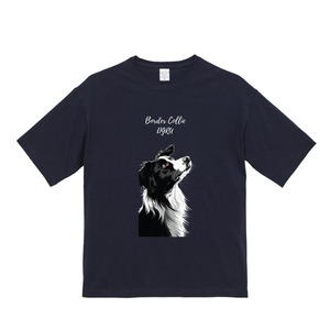 ボーダーコリー　ビックシルエットTシャツ