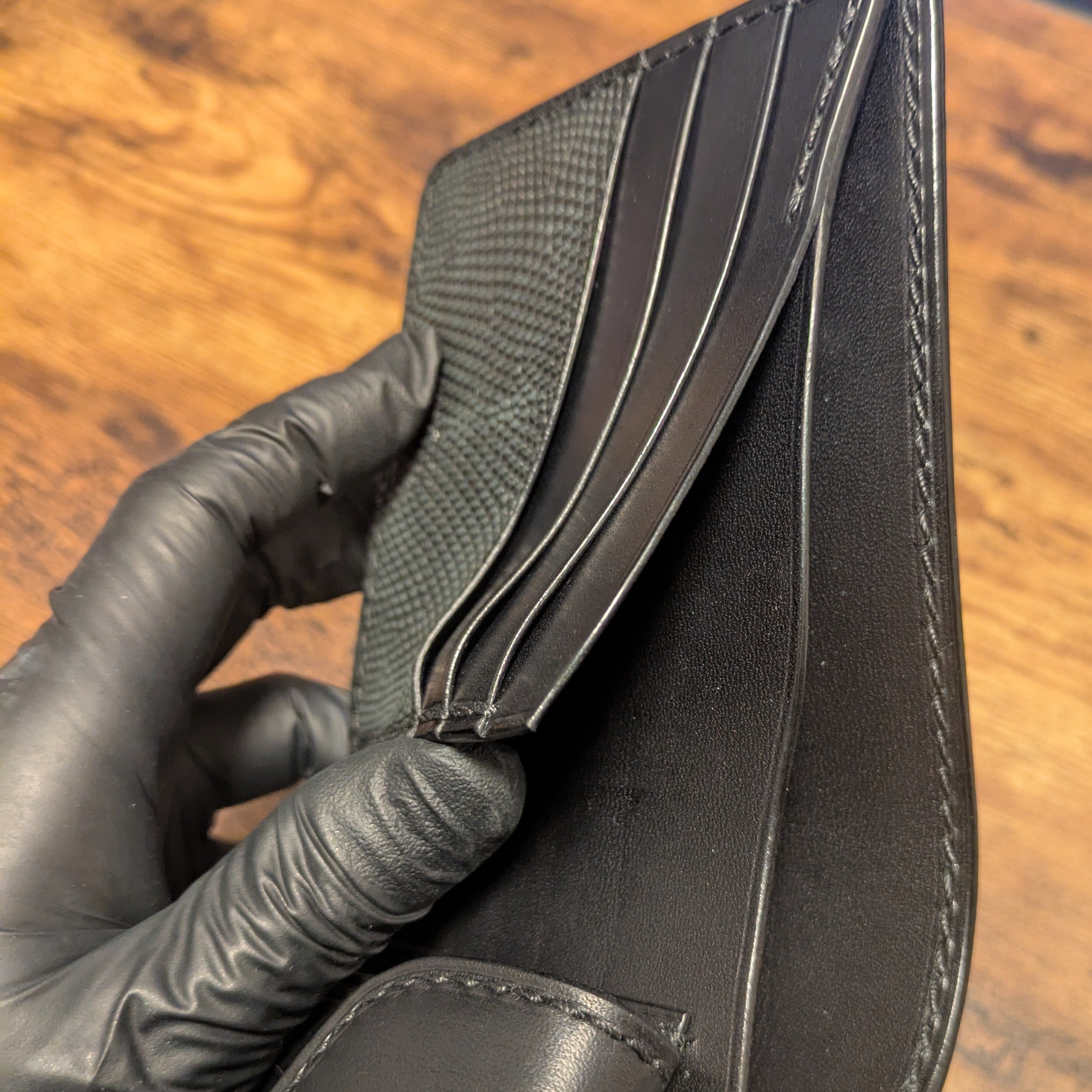 ハーフウォレット ヌバックリザード～Billfold wallet nubuck lizard