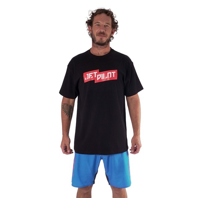 JETPILOT スタップル SS TEE ブラック Tシャツ 半袖 CORE02