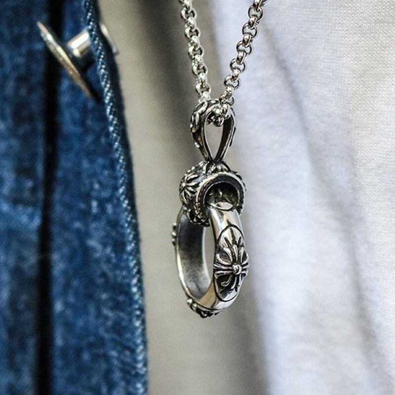 シルバーリングネックレス 24075