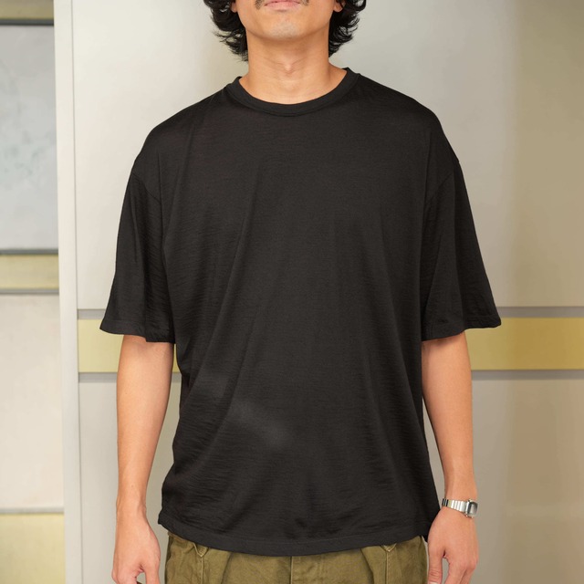 ULTERIOR(アルテリア) 26AW "PURE CASHMERE TENJIKU T-SHIRT" -TOP BLACK-