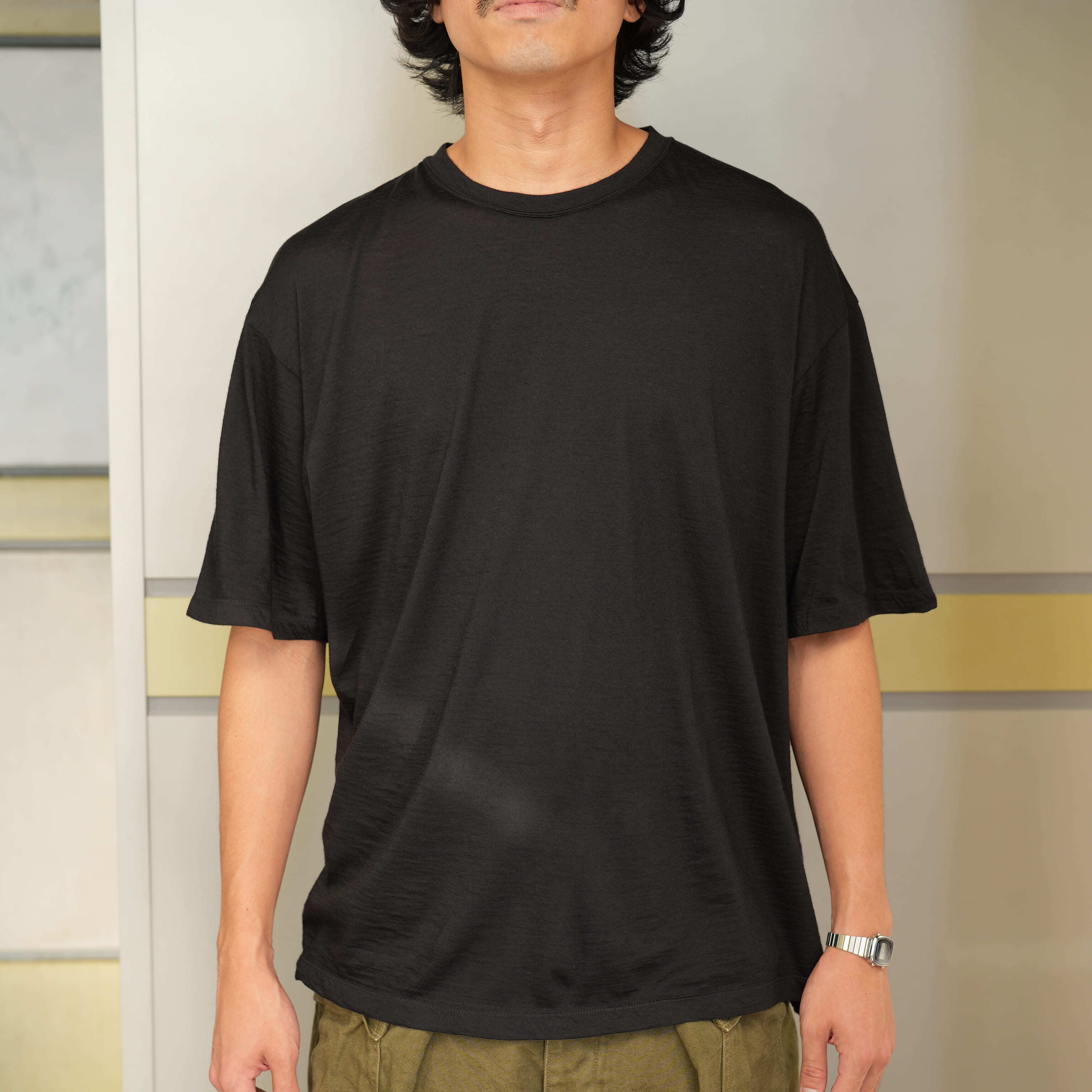 ULTERIOR(アルテリア) 26AW "PURE CASHMERE TENJIKU T-SHIRT" -TOP BLACK-