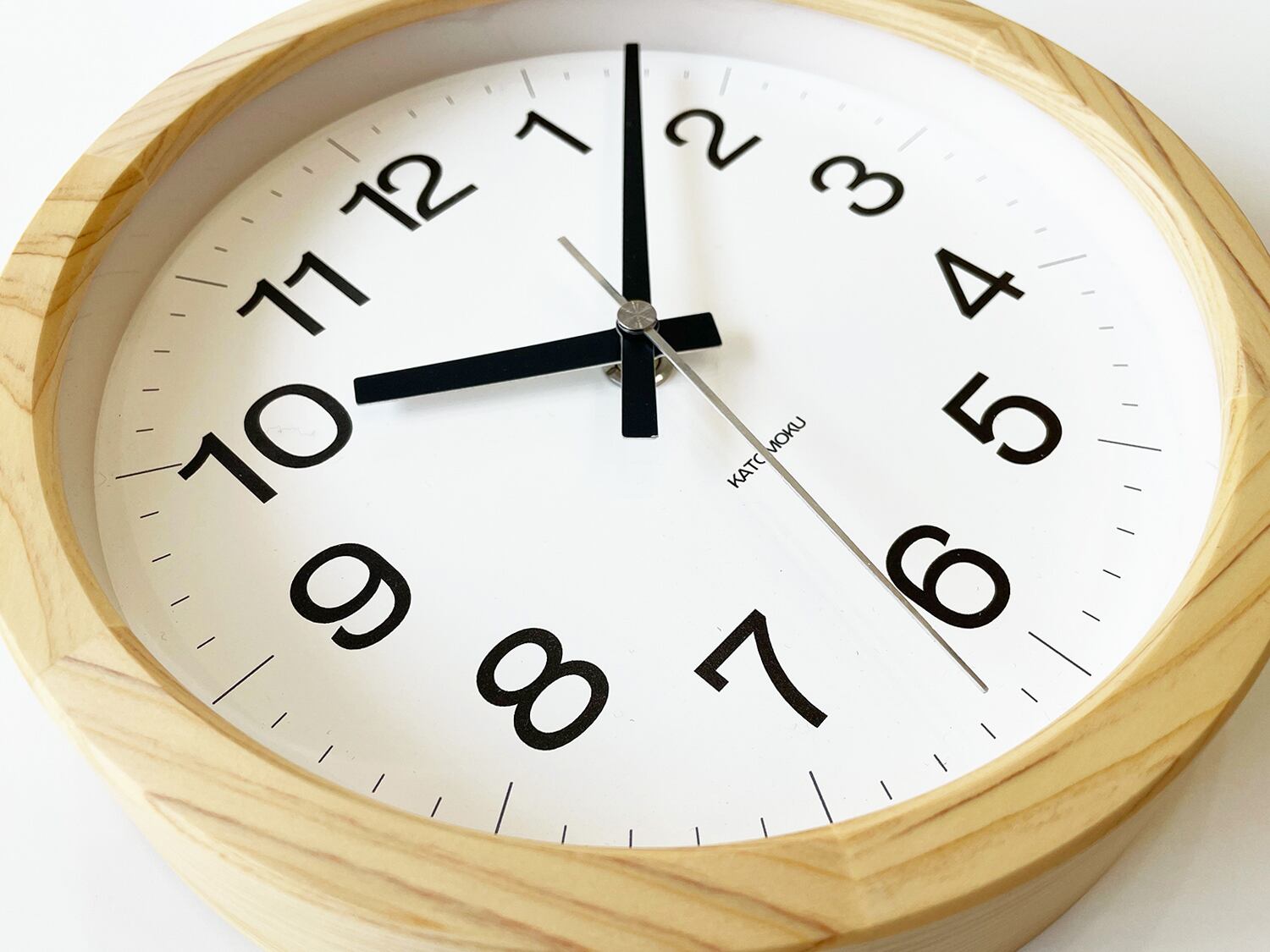 KATOMOKU muku clock 16 s-size ヒノキ km-108HI 掛け時計 | 加藤木工