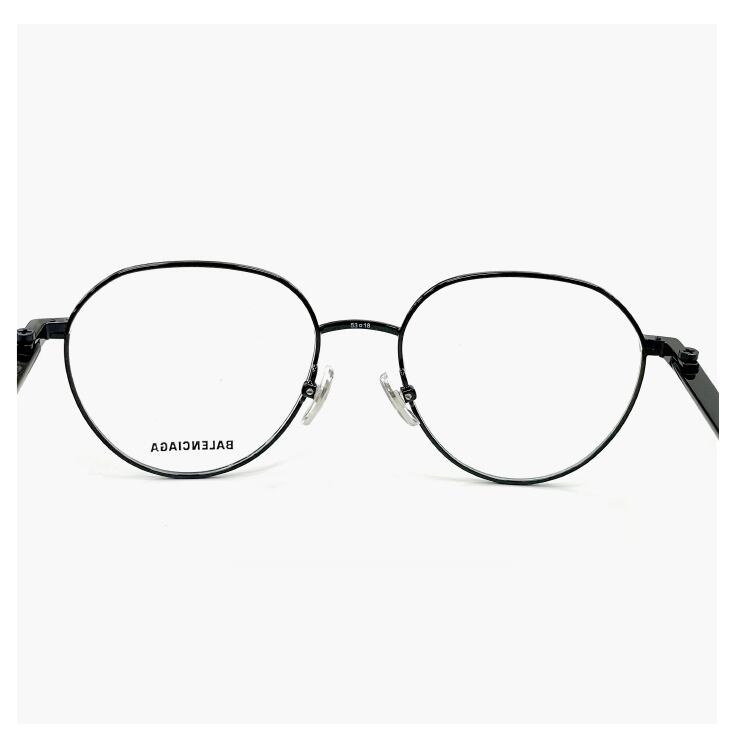 バレンシアガ メガネ BALENCIAGA bb0168o 003 眼鏡 メンズ レディース ユニセックス モデル ボストン クラウンパント 型  黒ぶち フレーム 正規品