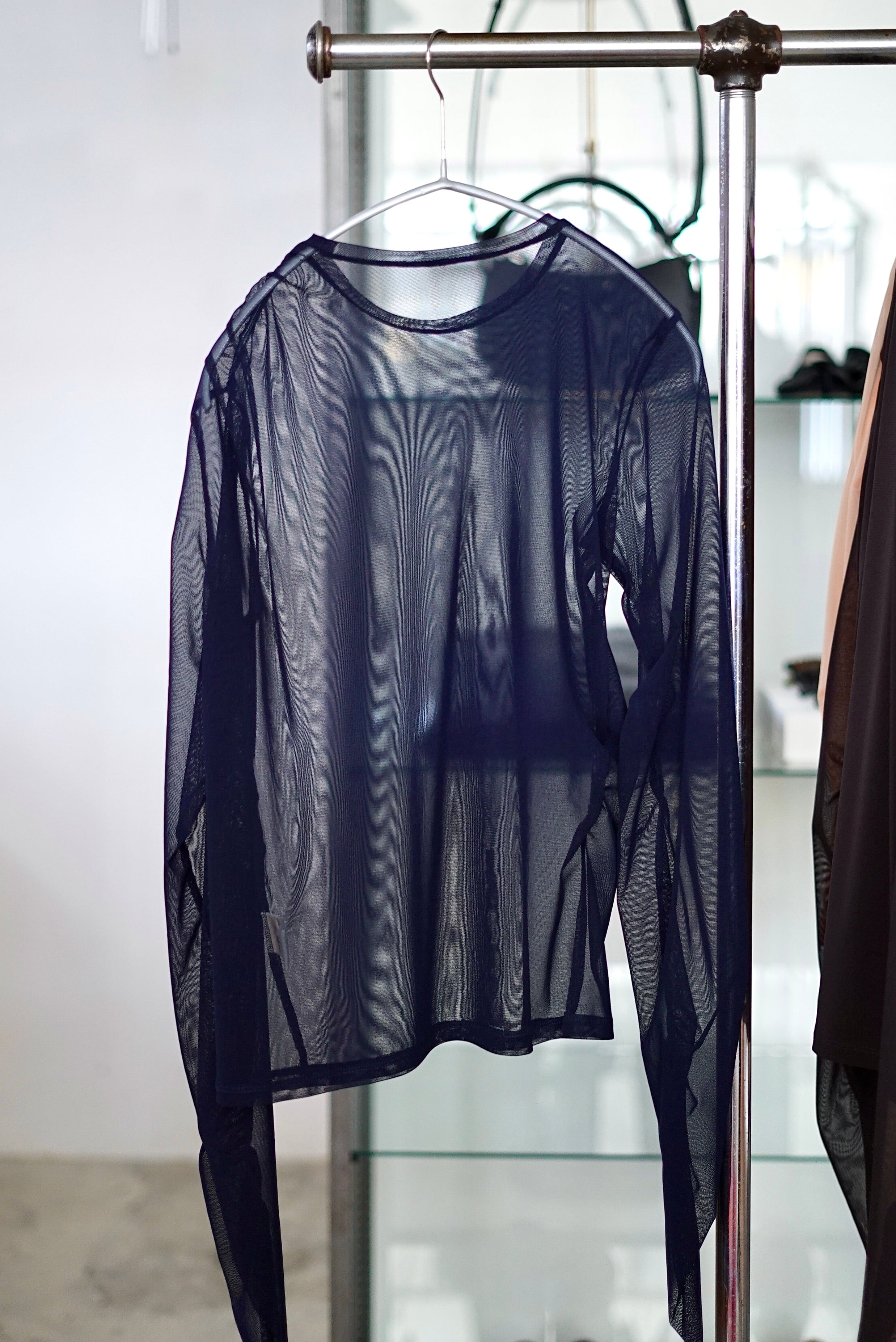 JUN MIKAMI / POWER NET LONG SLEEVE (LEMON CURD, SHELL PINK