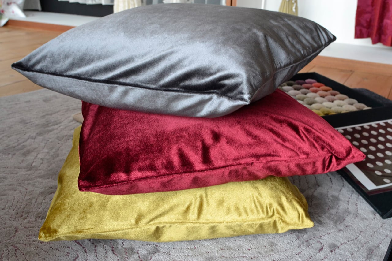 フィスバ（FISBA)クッションカバー 2枚 オレンジ系花 【公式通販】