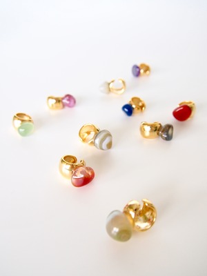 "Agate metal ear cuff " - reversible - GOLD