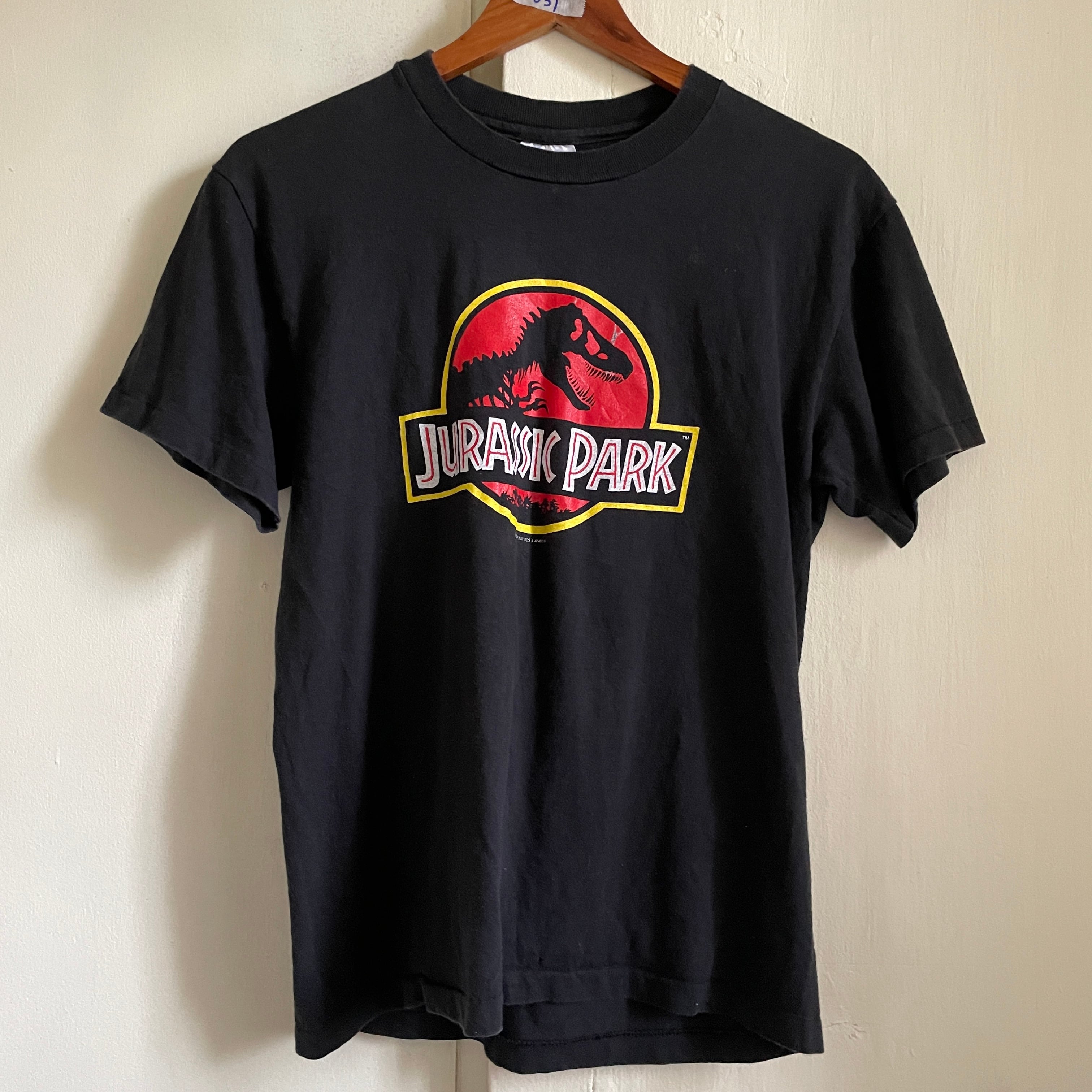 90s ヴィンテージTシャツ ジュラシックパーク ラプター 恐竜 ホワイト 半袖
