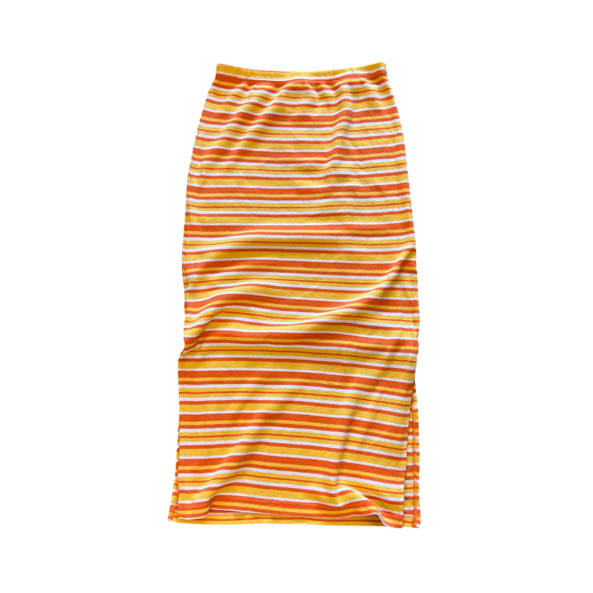 Border Knit Long Skirt