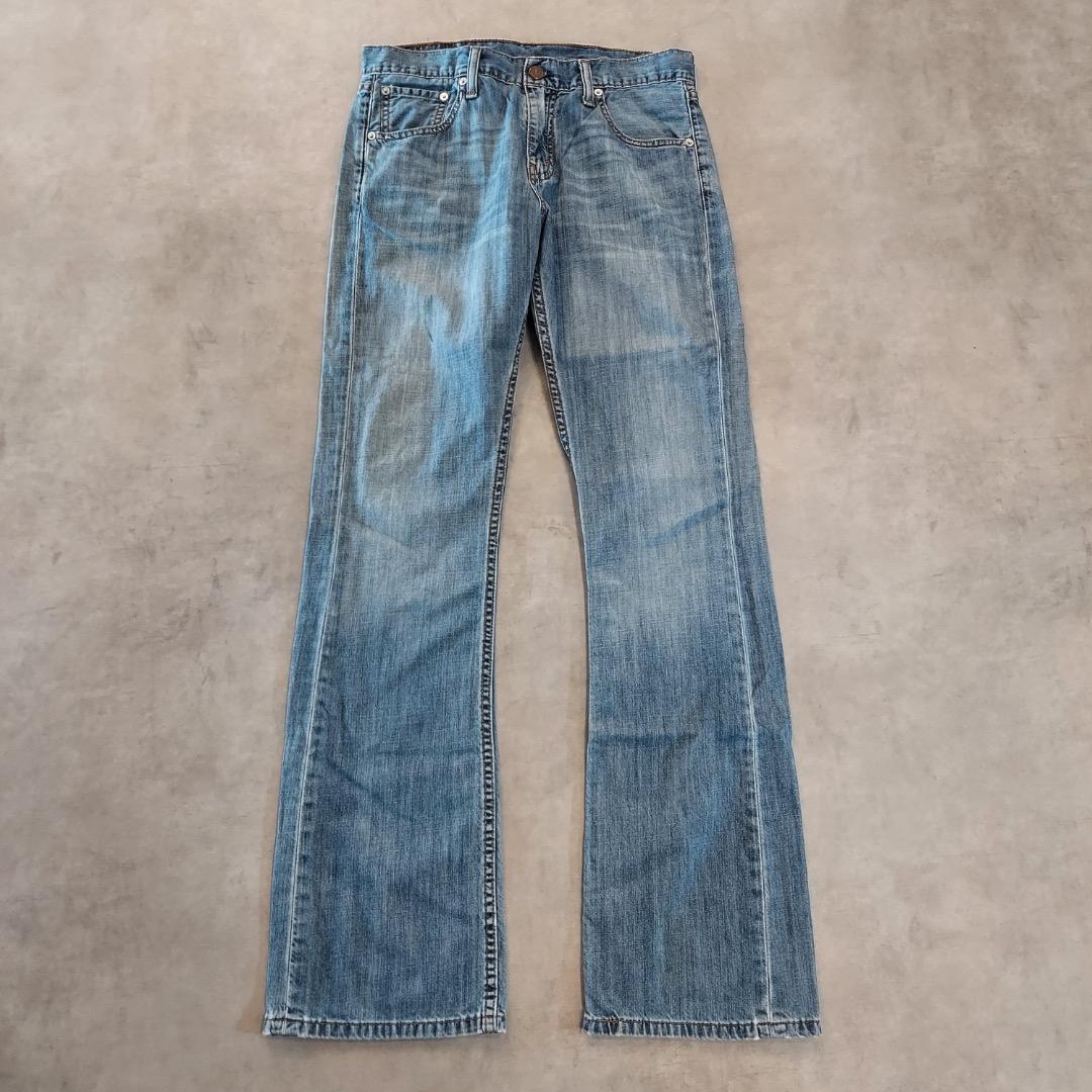 リーバイス527 Levis W30 フレアデニム ブーツ 青 古着 21642