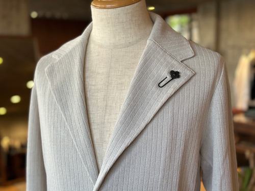 LARDINI / リネンコットンリブニットジャケット