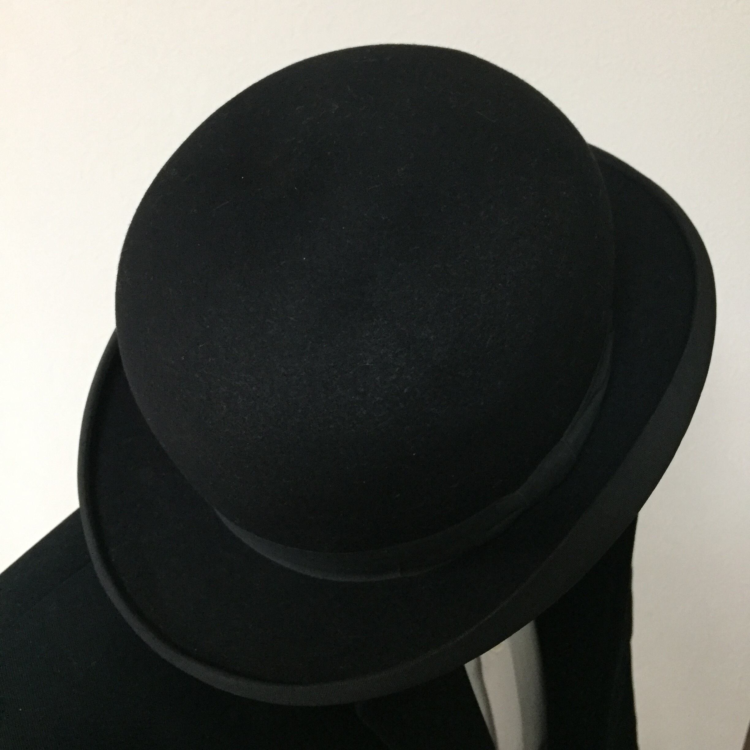 Antique Italian Bottini Black Bowler Hat | Antico