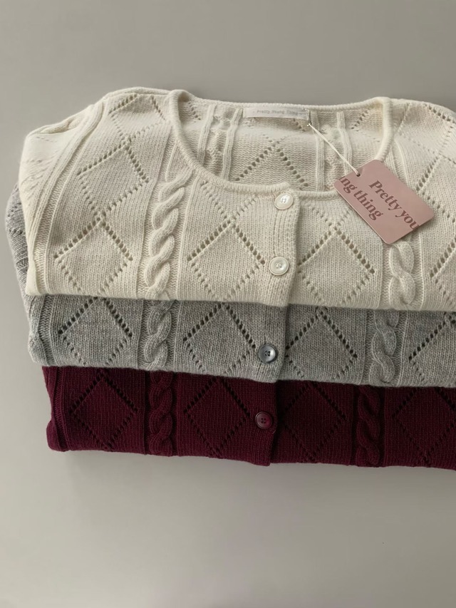 (予約) pretty young thing / Things quail cardigan 3color