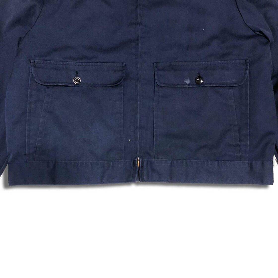 80s 90s USA製 TOPPMASTER ワークジャケット 48R 2XL ネイビー ワーク 