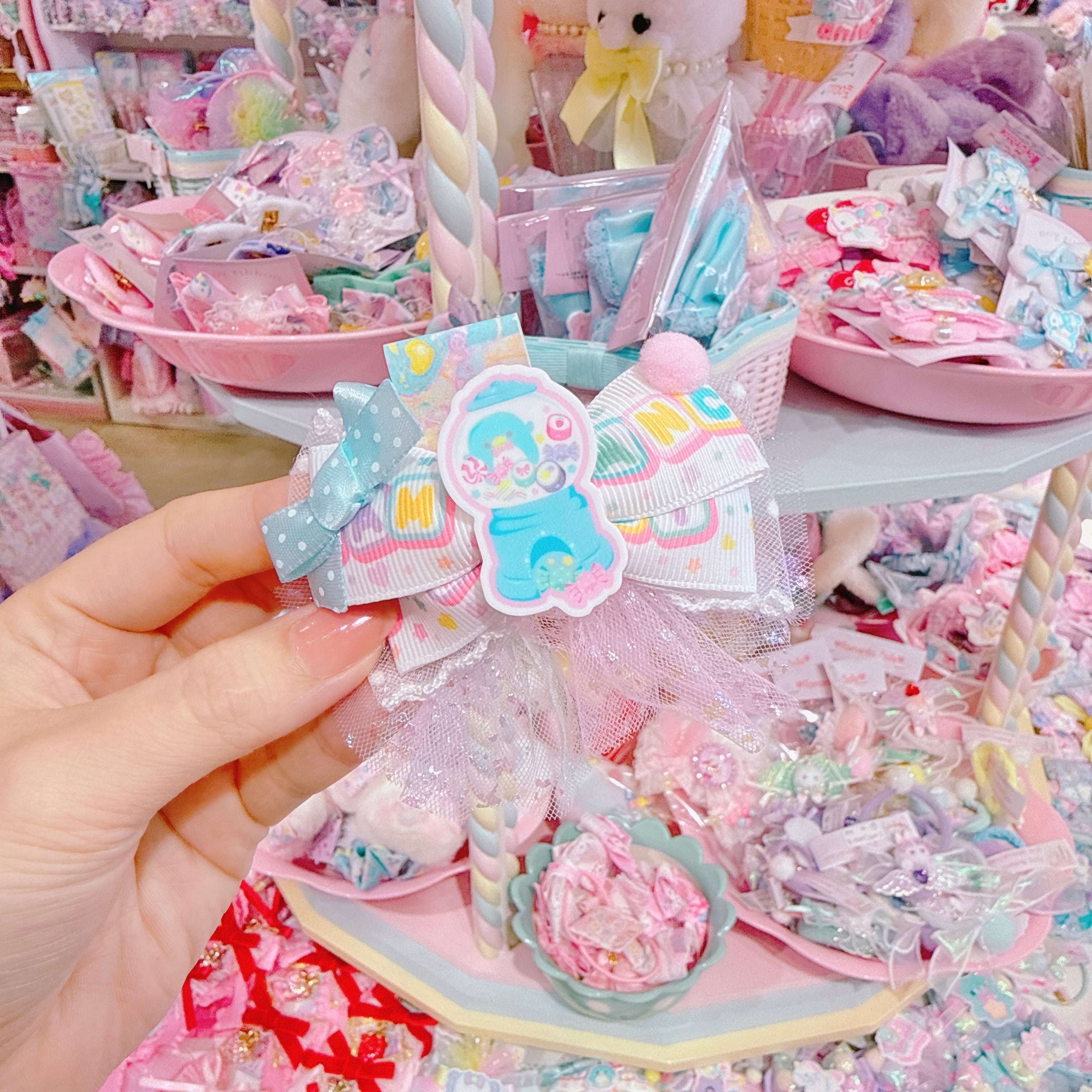 【P6】9-14リボンヘアクリップ