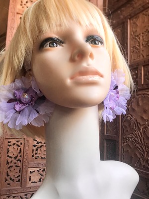 Big Flowerピアス008