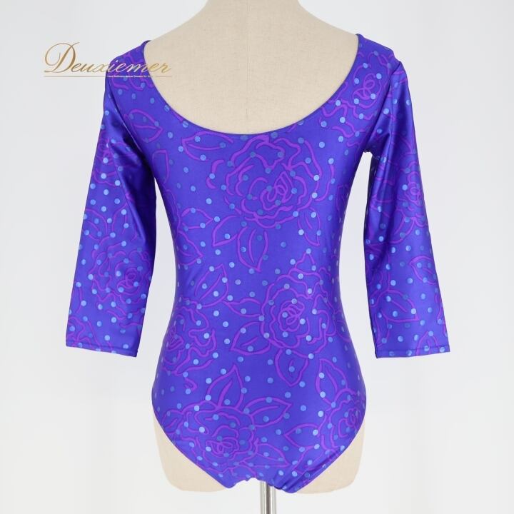 バレエ 衣装 レオタード ブルー系 チャコット Chacott トップス 花柄