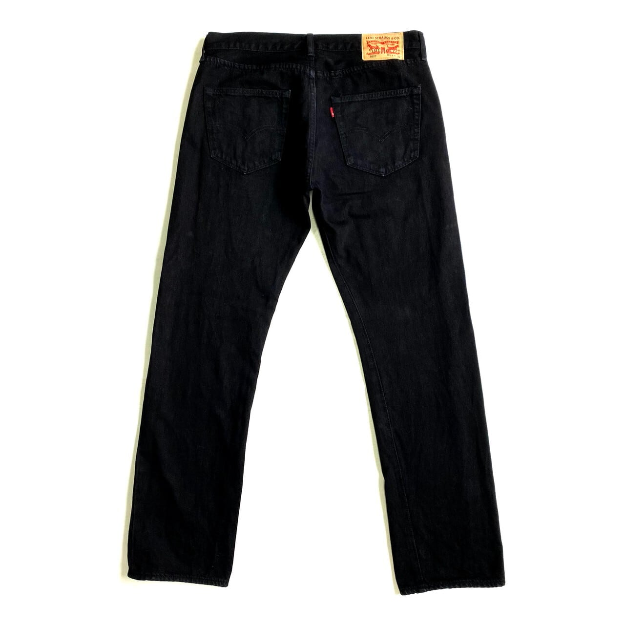 Levi's リーバイス 501 ストレートデニムパンツ 後染め ブラックデニム