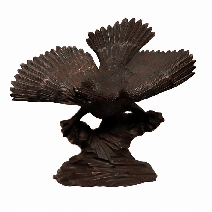 木製・木彫・鷲・鳶・鳥・置物・No.190918-025・梱包サイズ140 