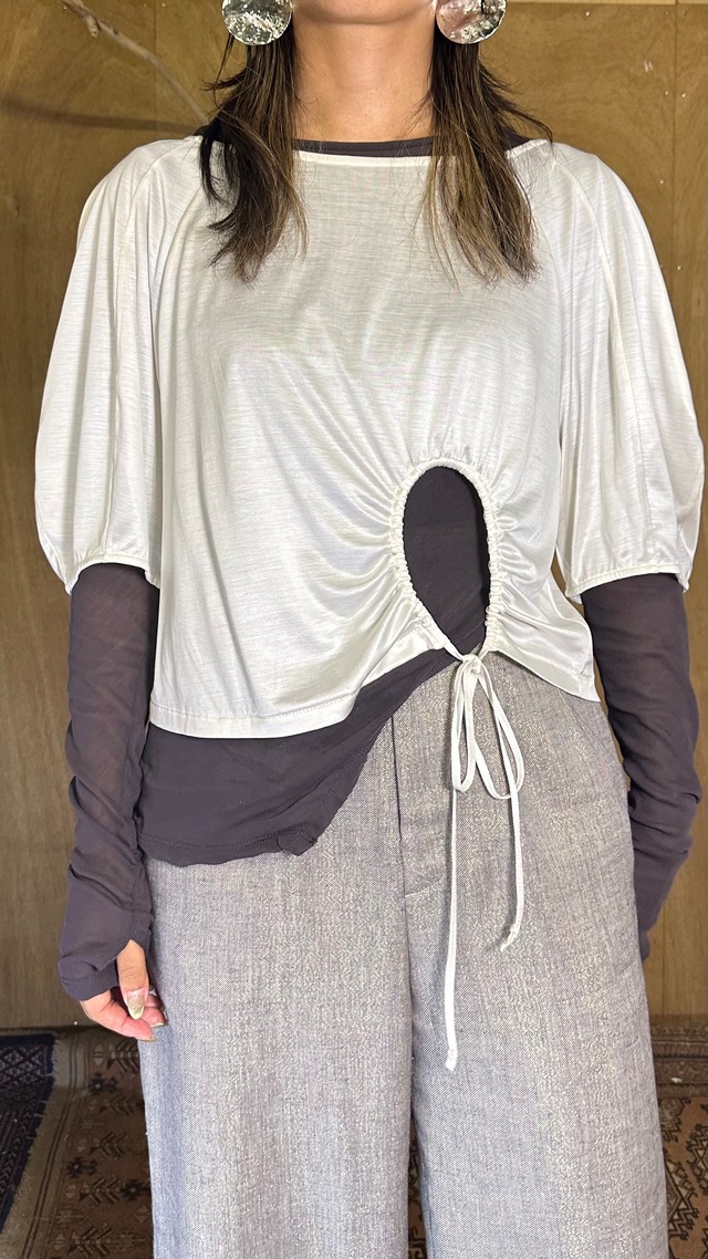 BRIGHT SILK JERSEY ROUND TOPS
