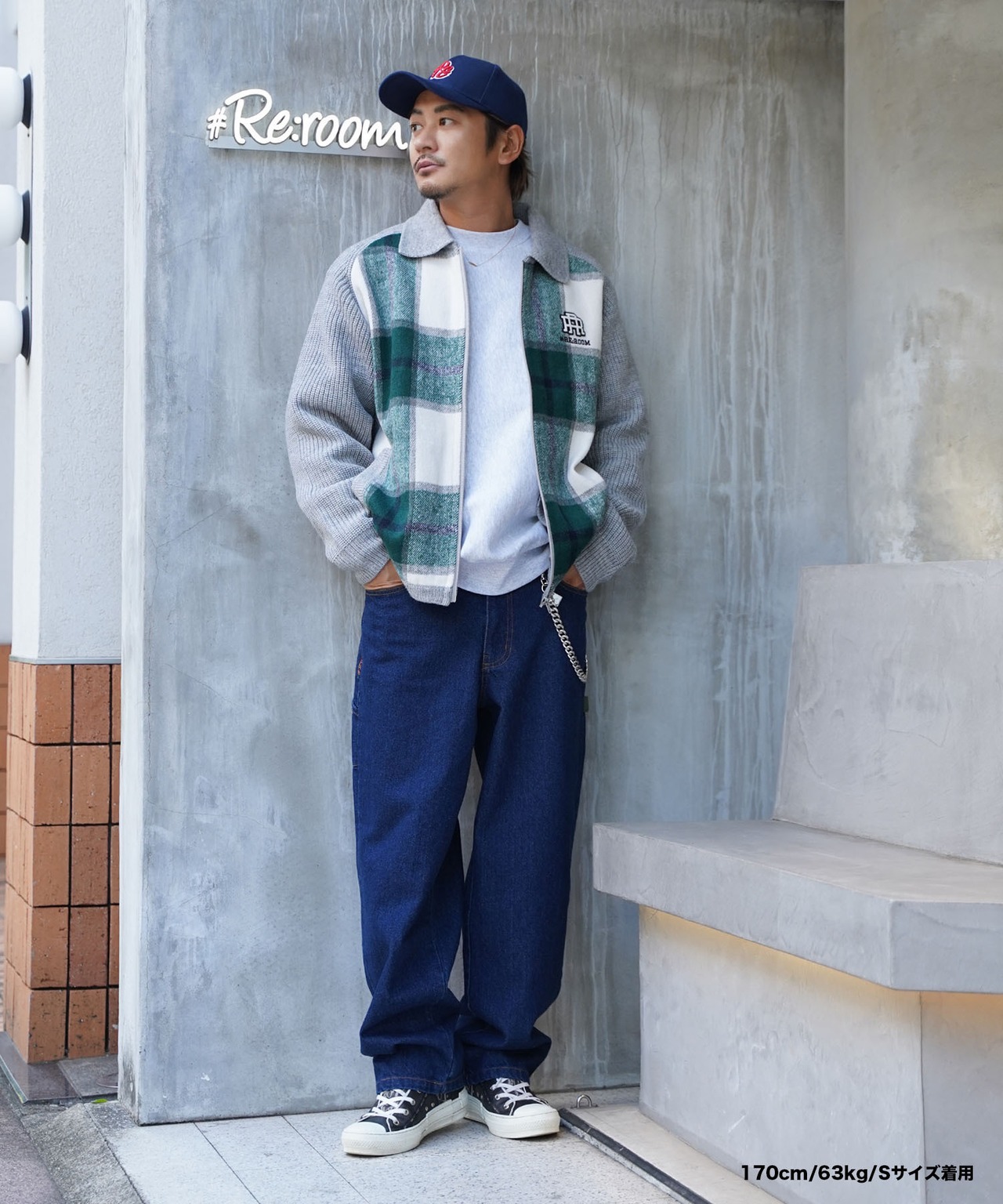 【#Re:room】NYRON SWITCHING PAINTER WIDE DENIM［REP231］