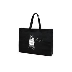 drowsy.. CAT LOGO TOTO BAG / 22AW / BK【期間限定品】