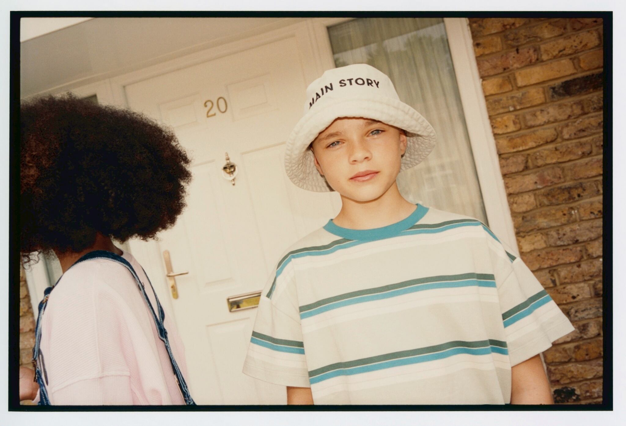 main story / Loose Tee - Green Tint Stripe (2y-10y) | PAY ID