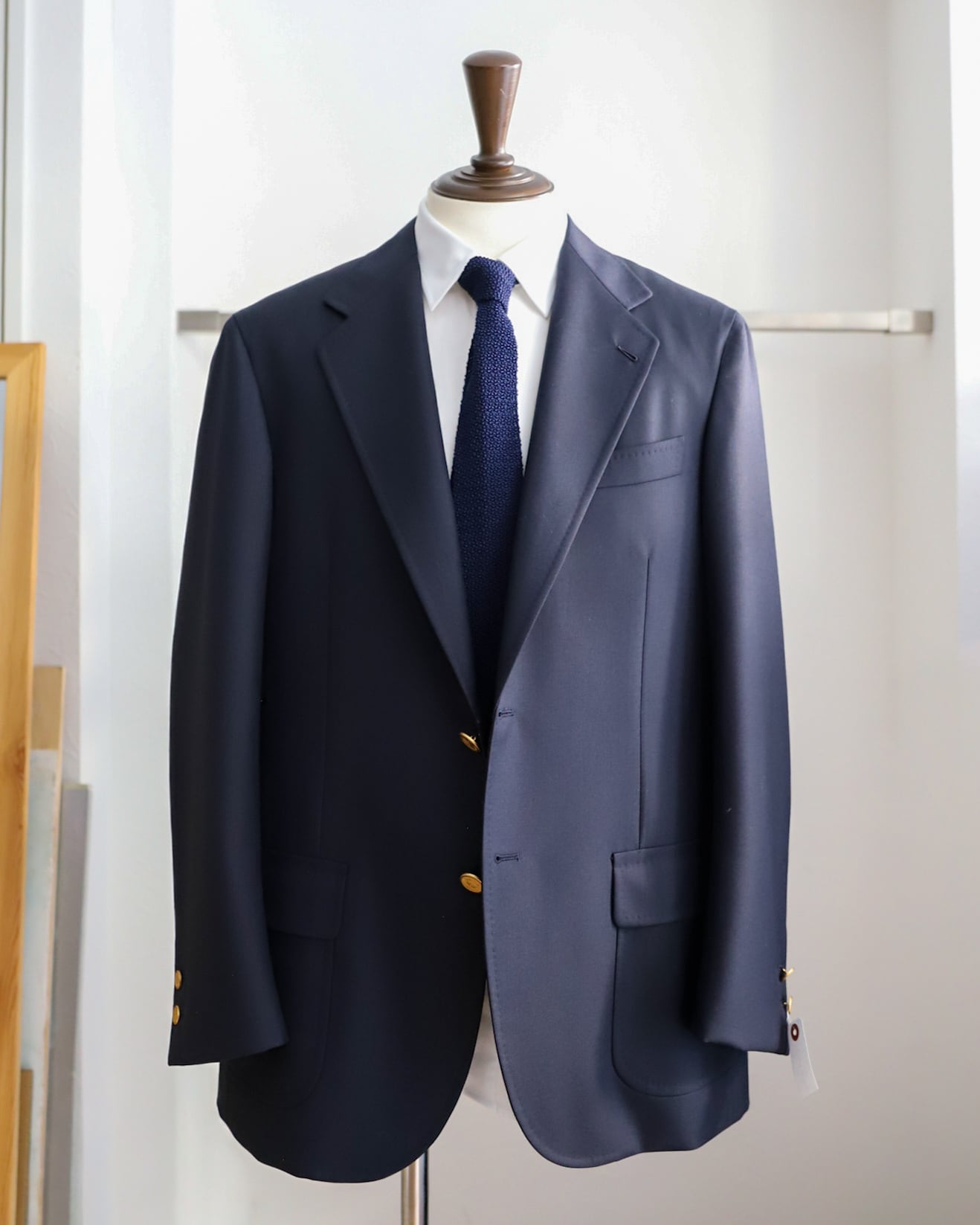 新品】MINTENS made in Italy DRAPERS special wool Fabric Navy