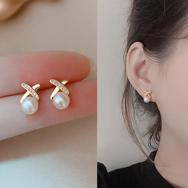 韓国風ファッション 優雅パール ピアス Pierce