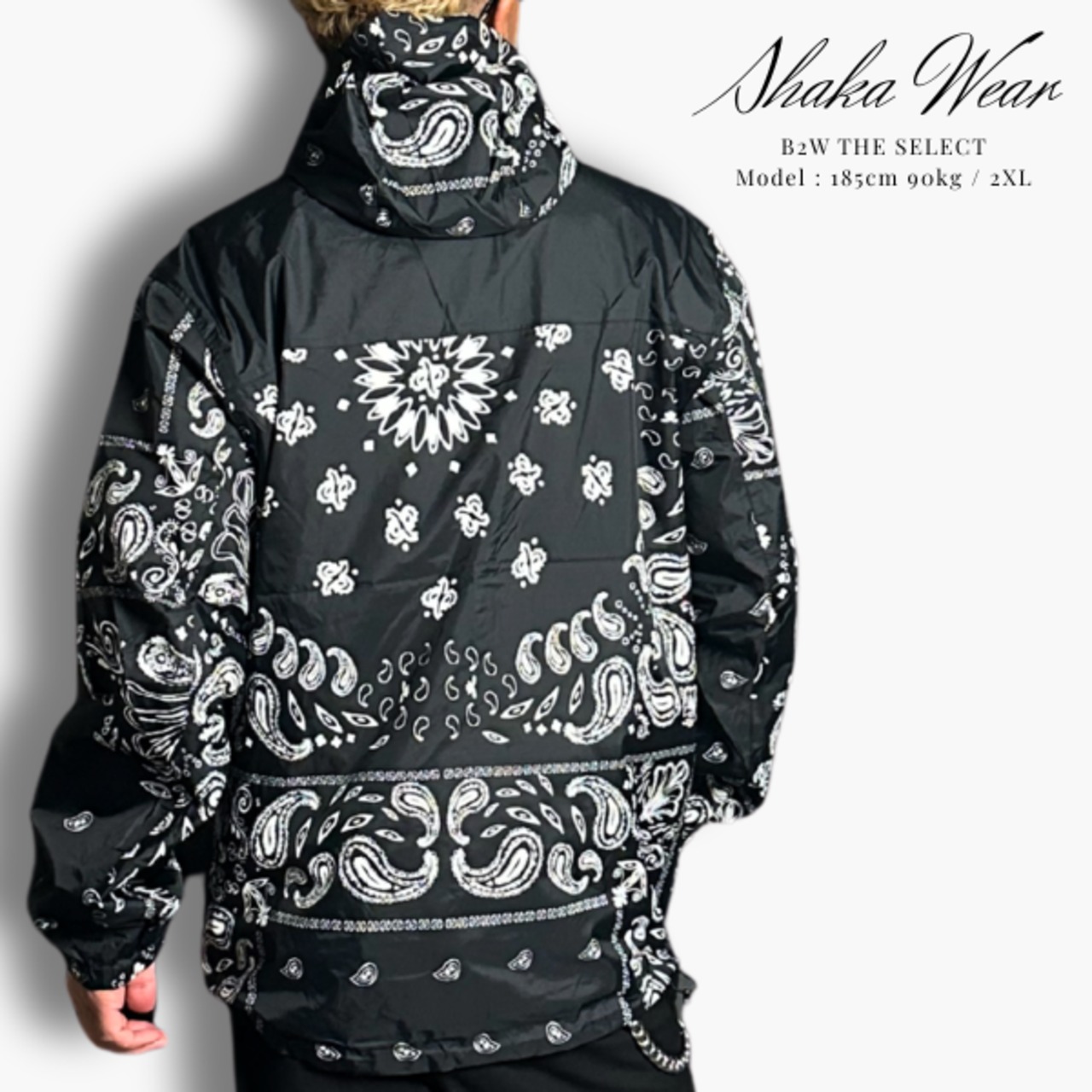 SHAKAWEAR「Paisley Windbreaker Jacket 2.0 Black」 - 4