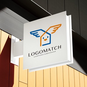 翼のある家のロゴ