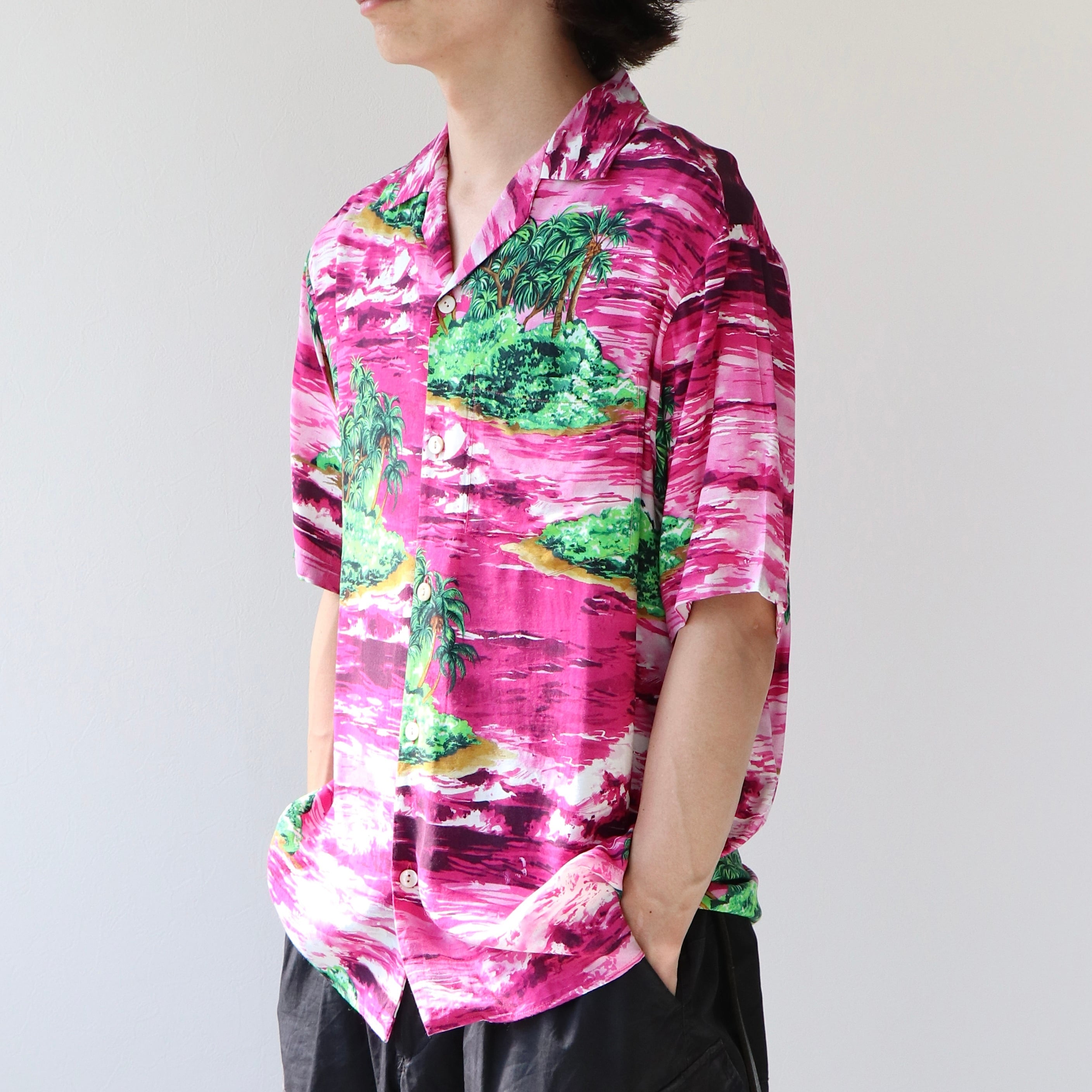 GUCCI 2022ss Love Parade アイランドプリント シャツ レーヨン グッチ