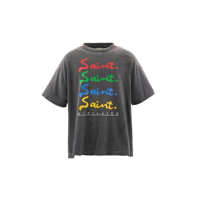【SAINT MICHAEL】SM-HR1-0000-013/SS TEE/MULATED/BLACK