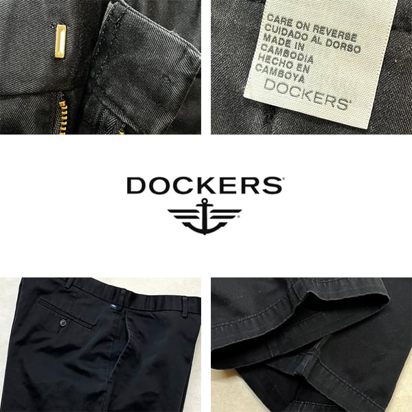 1点物◇リーバイス系ドッカーズ黒チノパン古着XXLメンズ38レディースOK