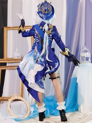 VIRIYA 原神 コスプレ ウィッグ付き フリーナA+ウィッグ付き フォカロルス イベント コスチューム ステージ服 Furina cosplay 3002