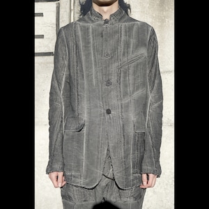 [D.HYGEN] (ディーハイゲン) ST104-0421S Linen x rayon jacquard stripe jacket
