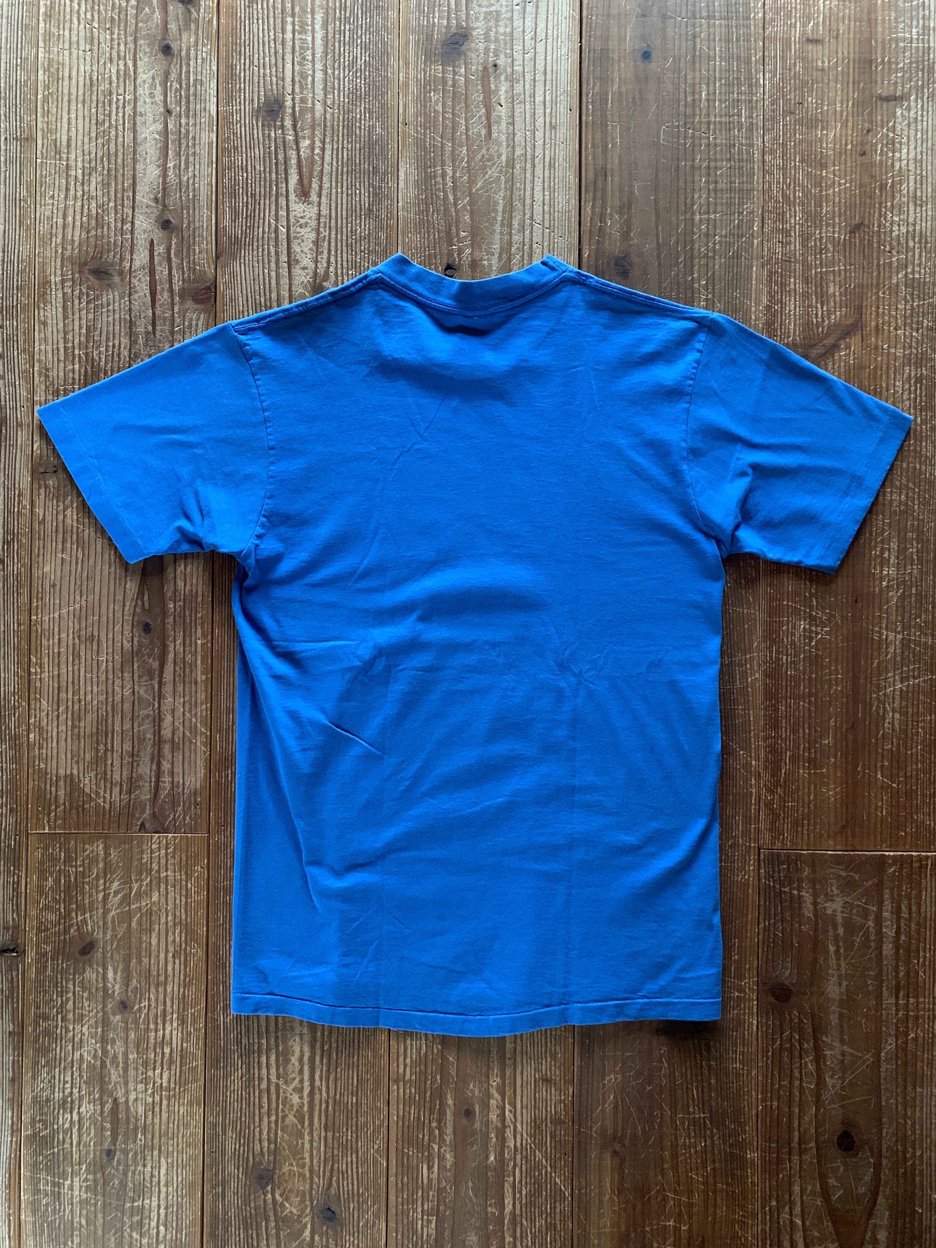 90's anvil ''TRIUMPH'' プリントTシャツ ブルー  表記(L) USA製