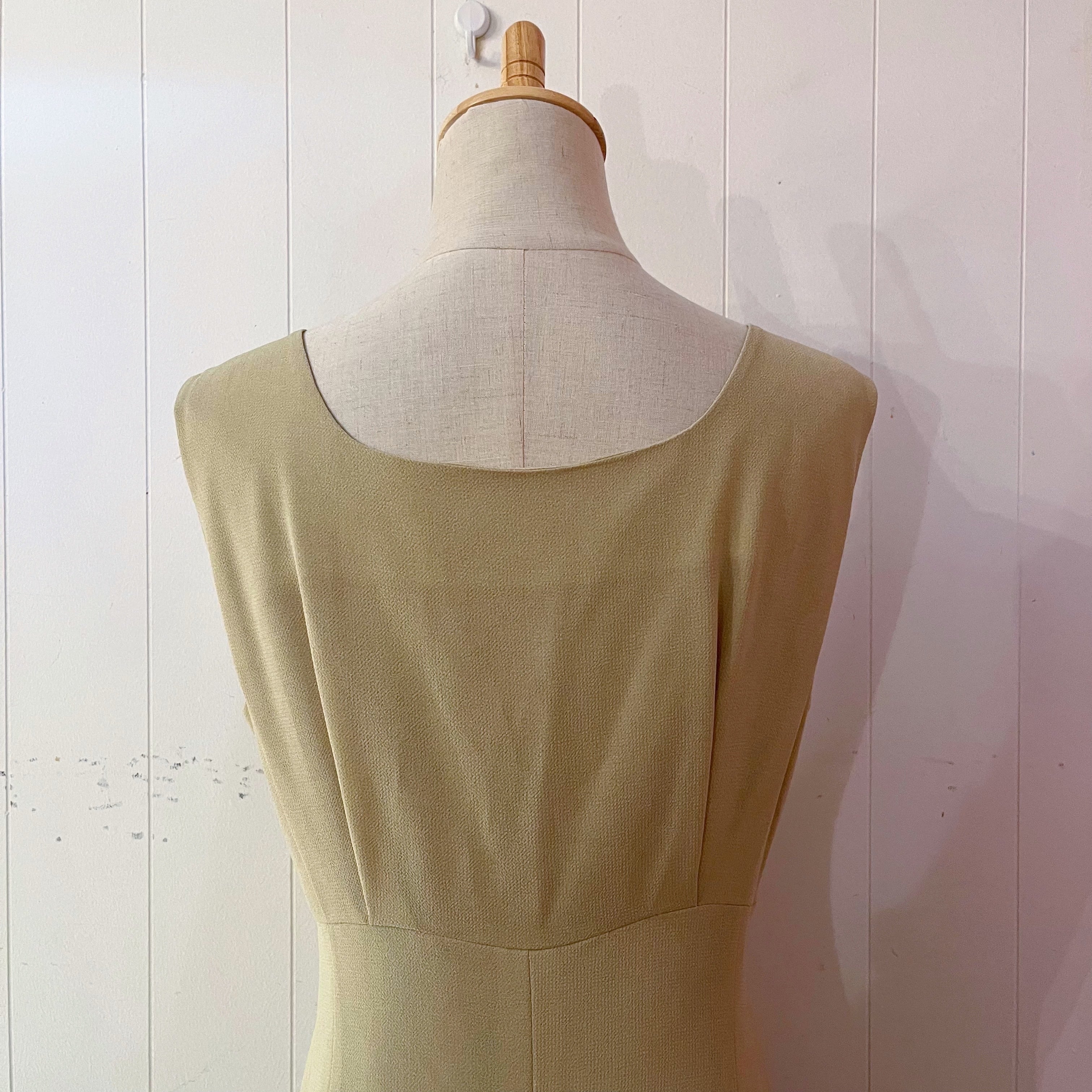 cream beige front button jumper skirt