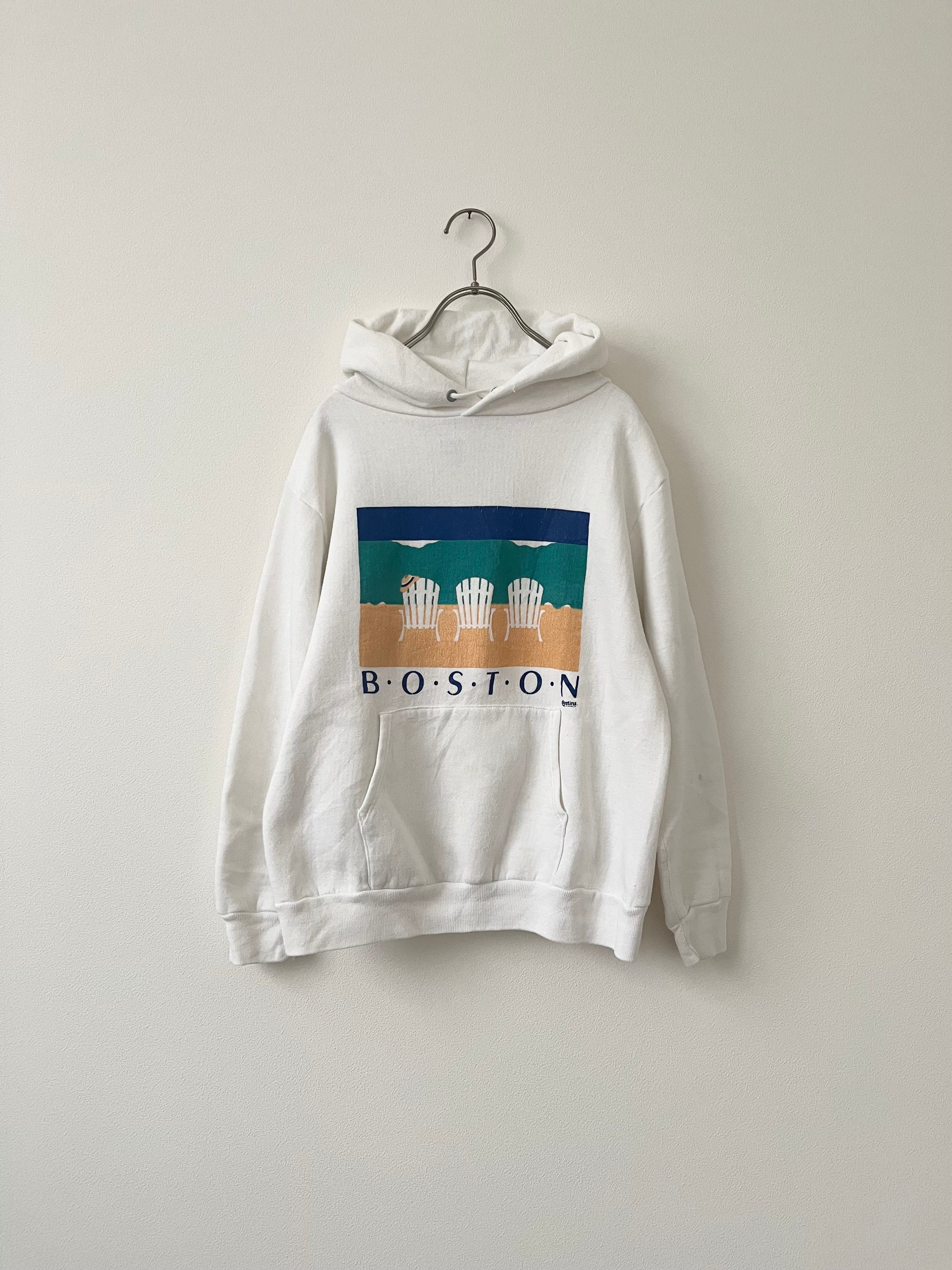 古着 80'S USA製JERZEES フーディー BOSTON