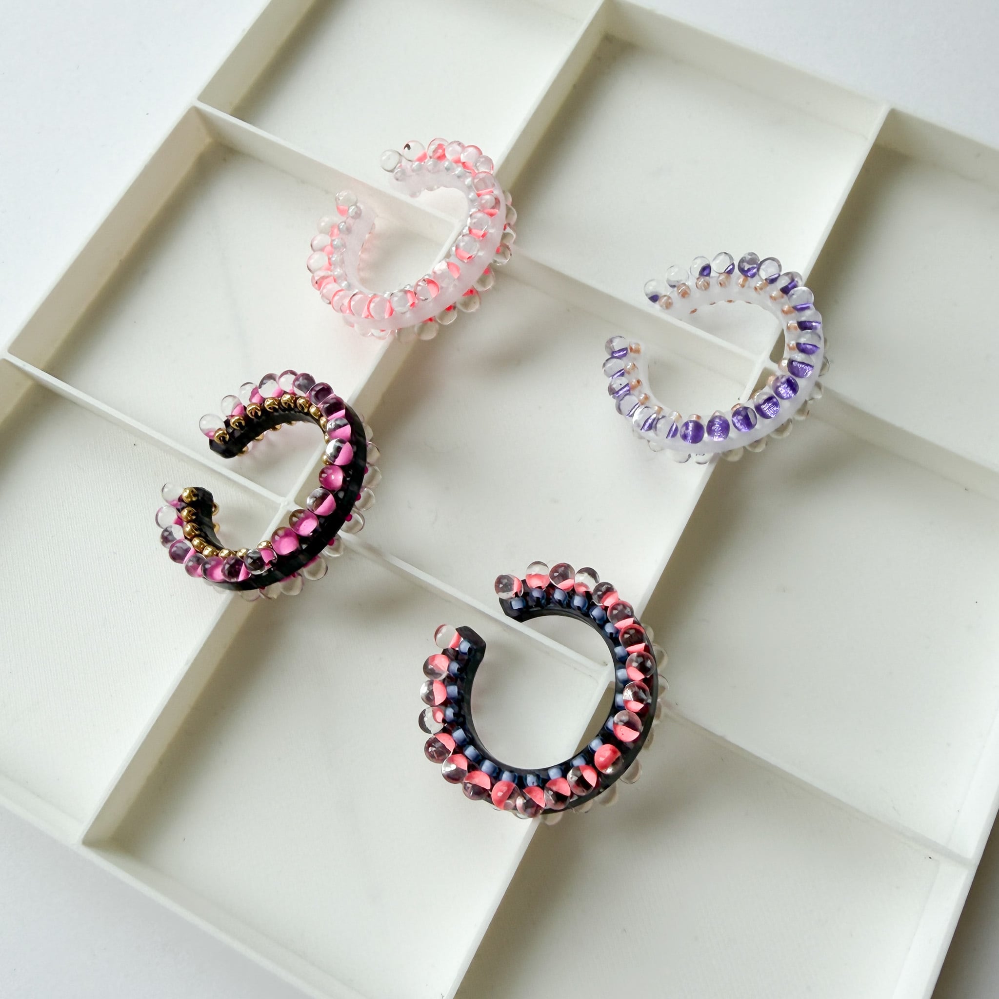 puzzle ring ear cuff L  [I-L]