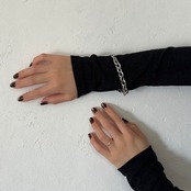 combi chain mantel bracelet/silver