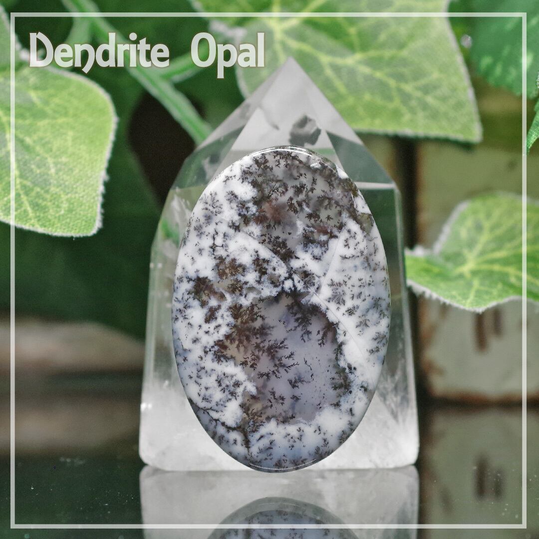 希少レア・34mm×23mm『デンドライトオパール』ルース(マクラメ編み加工可)