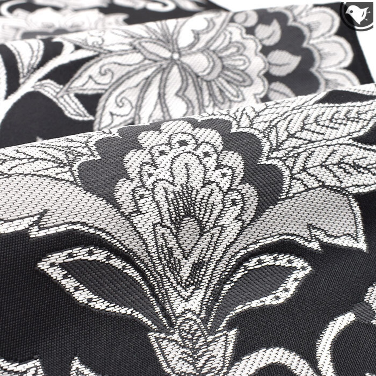 名古屋帯]西陣織 束錦 伝統工芸士 日下和重 作 老舗 彩栄織物 京黒更紗  