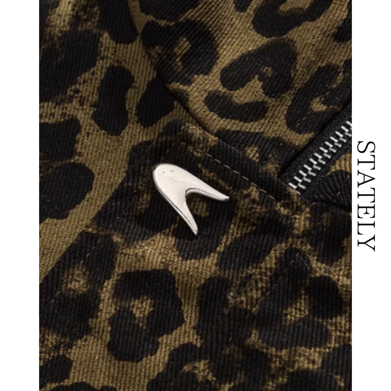 レオパード スタンドカラーブルゾン_O13・画像4