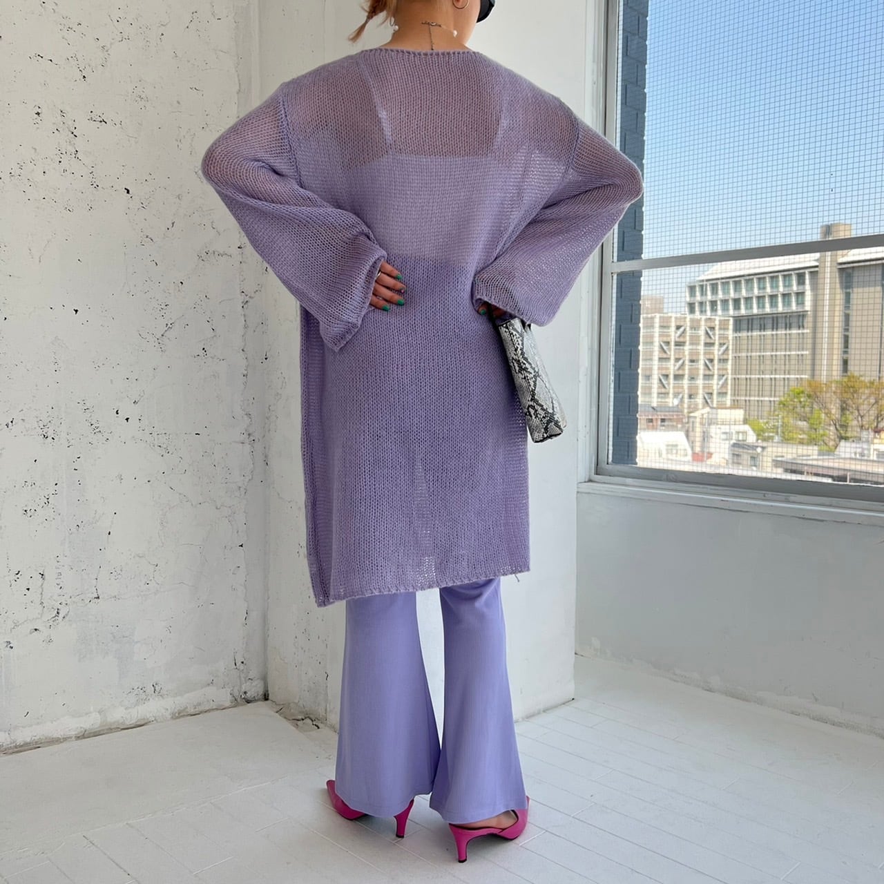 knit dress color pants set_SLN01121