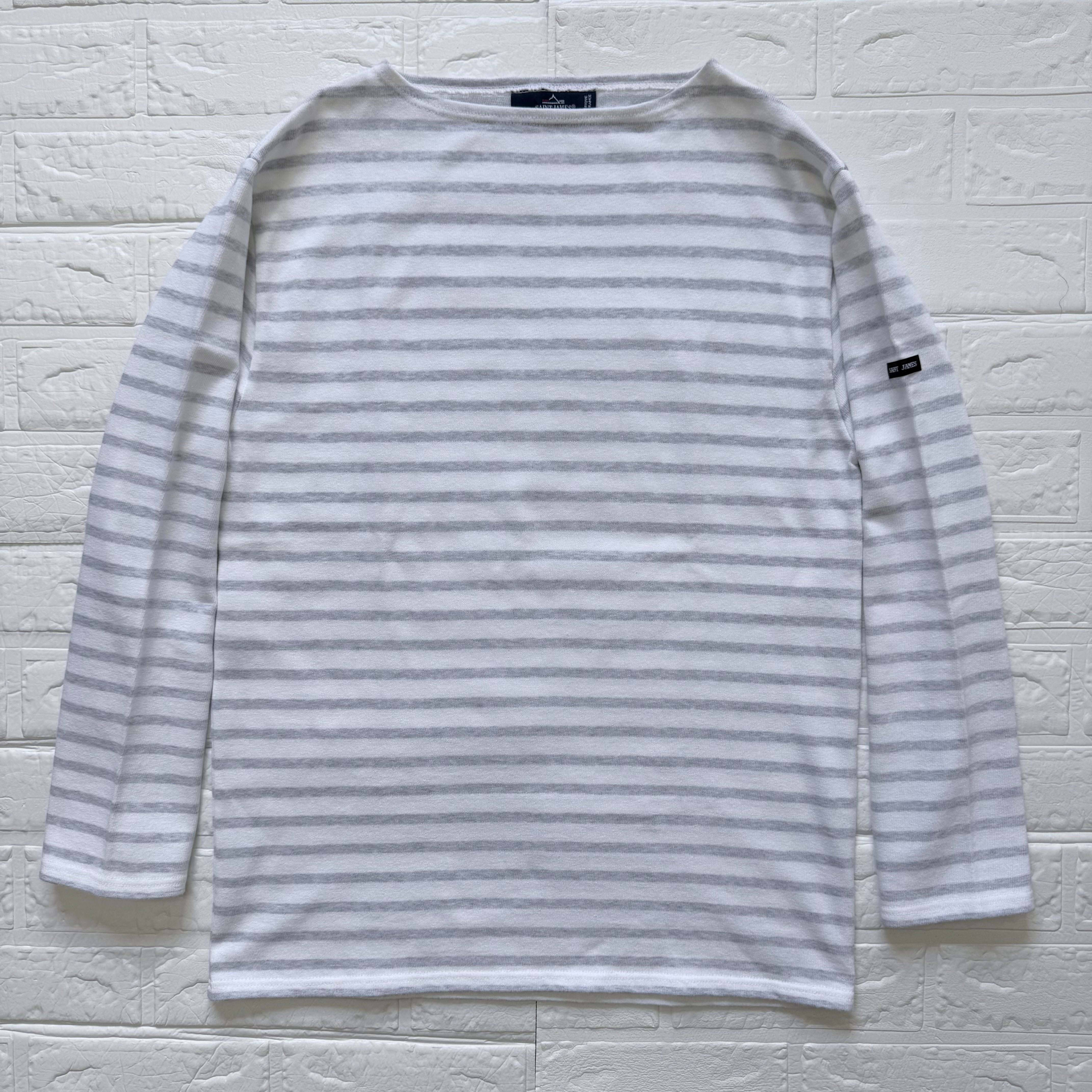 SAINT JAMES OUESSANT ボーダー ボートネック バスクシャツ ホワイト