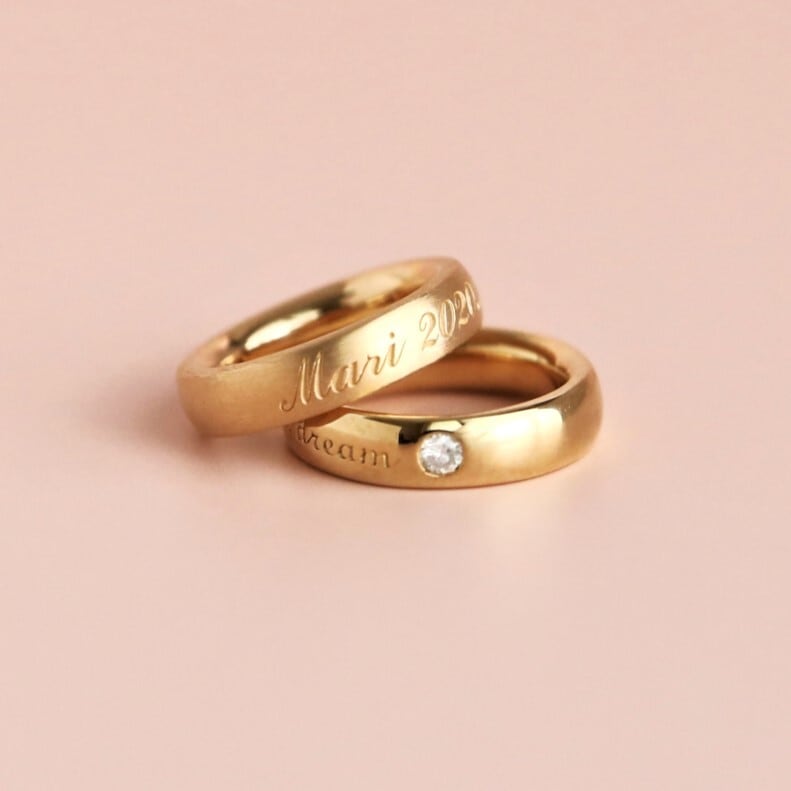 セミオーダーK10 / K18【Treasure】誕生石 ベビーリング 誕生日